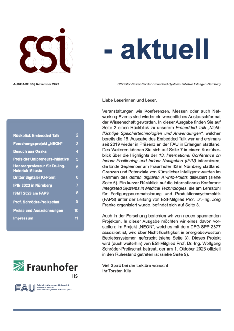 Ausgabe 35 des Newsletters ESIaktuell