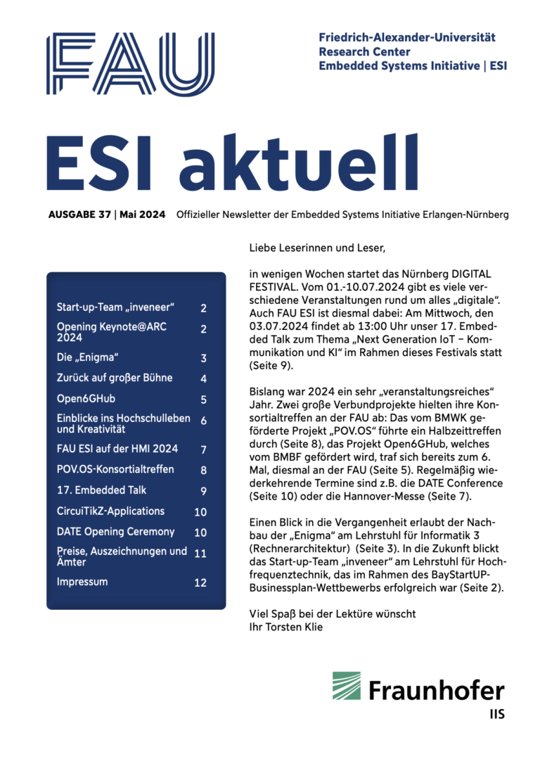 Ausgabe 37 des Newsletters ESIaktuell