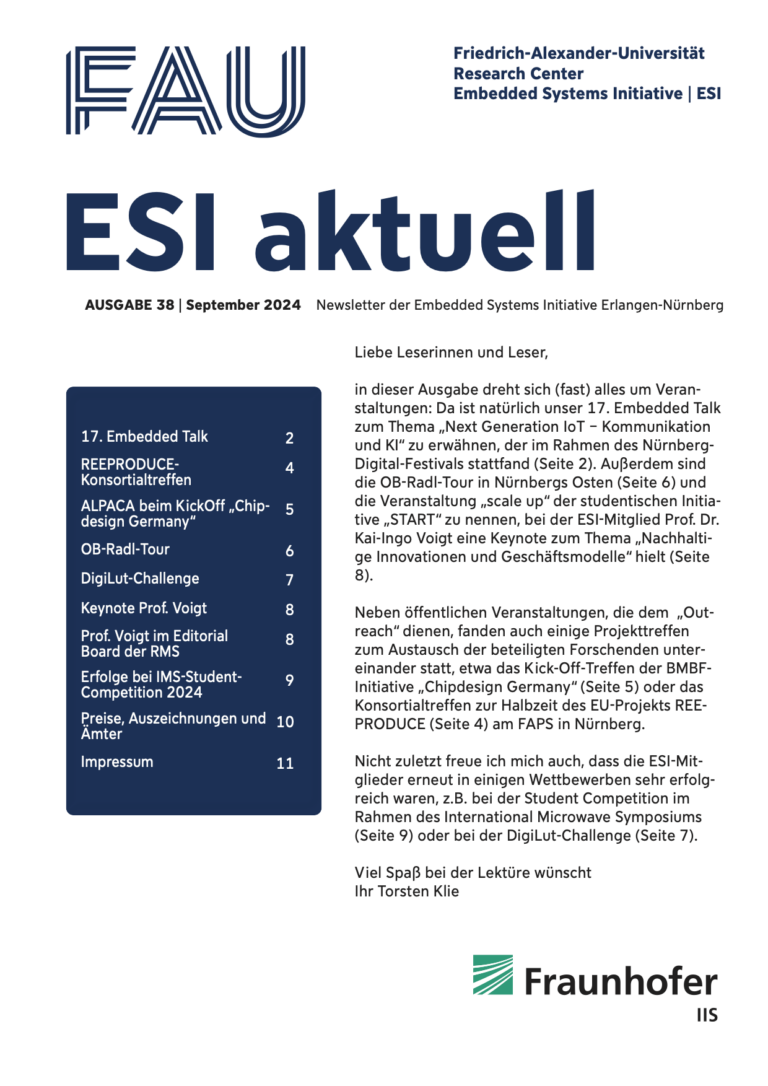 Ausgabe 38 des Newsletters ESIaktuell