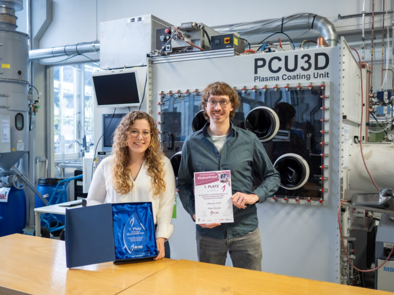 First place in the competition “Atmospheric plasmas – a technology with future potential?”