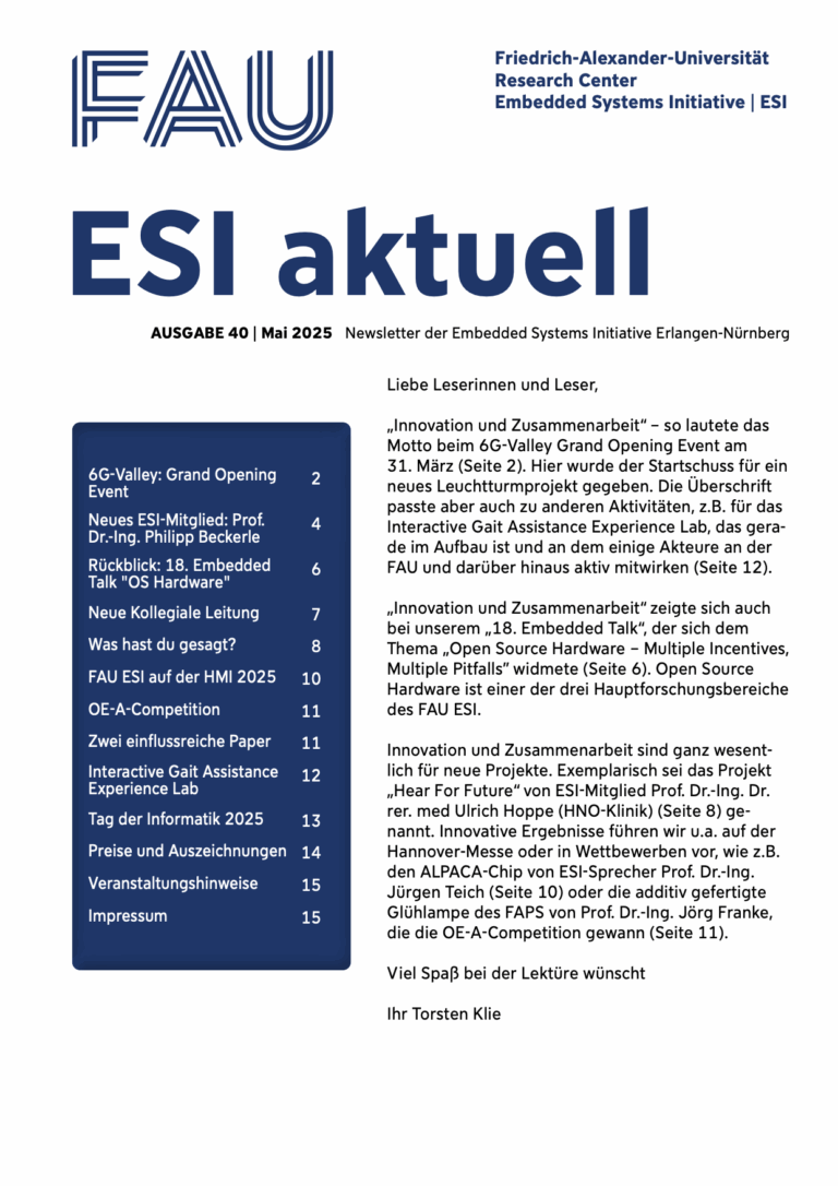 Ausgabe 40 des Newsletters ESIaktuell