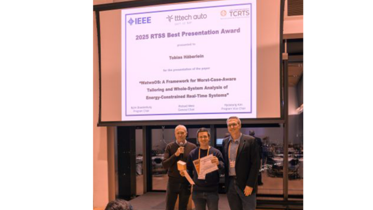 Zwei Papiere und Best Presentation Award auf der RTSS 2025