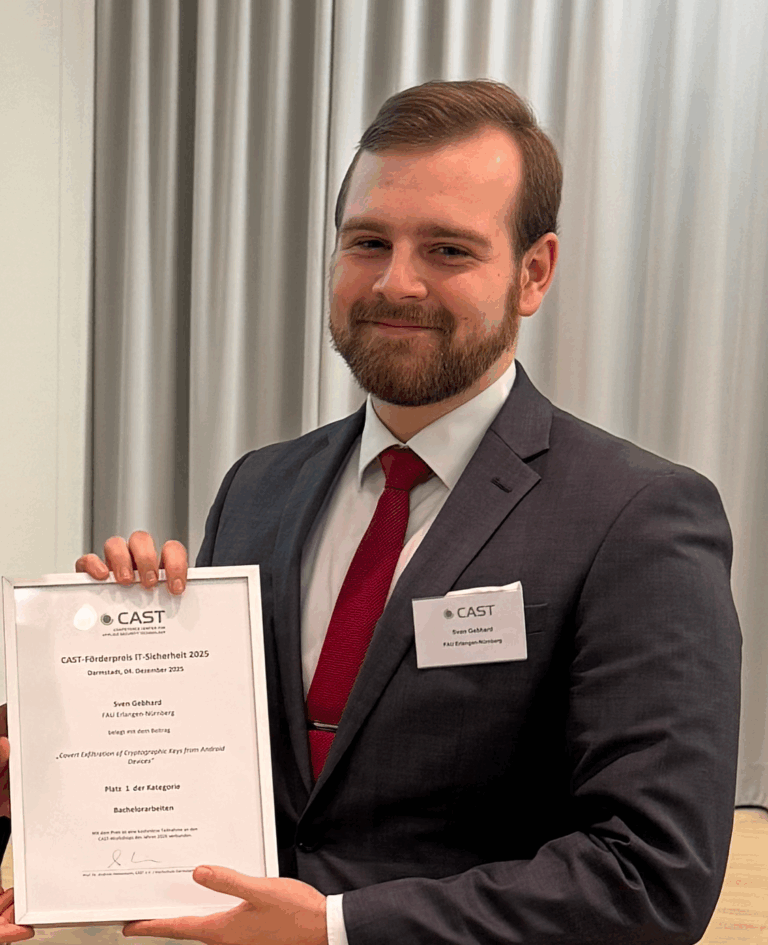 Sven Gebhard Wins 1st Prize in the CAST IT Security Competition