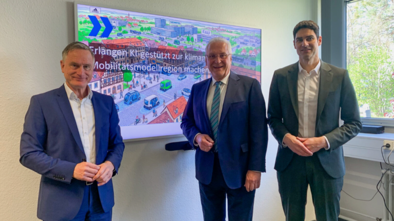 Staatsminister Joachim Herrmann zu Besuch am Lehrstuhl FAPS Erlangen
